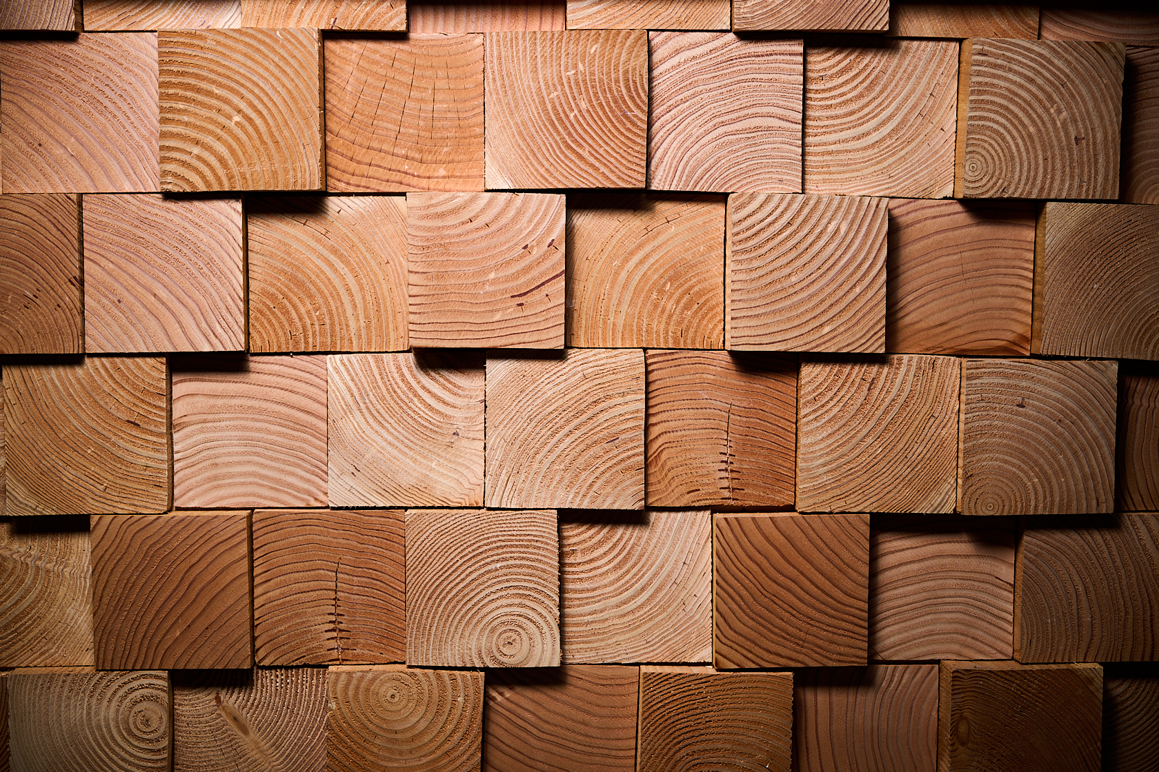 Sierwand met Douglas houten palen