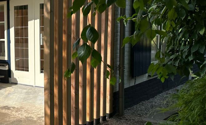 Privacy door slimme indeling met Douglas hout