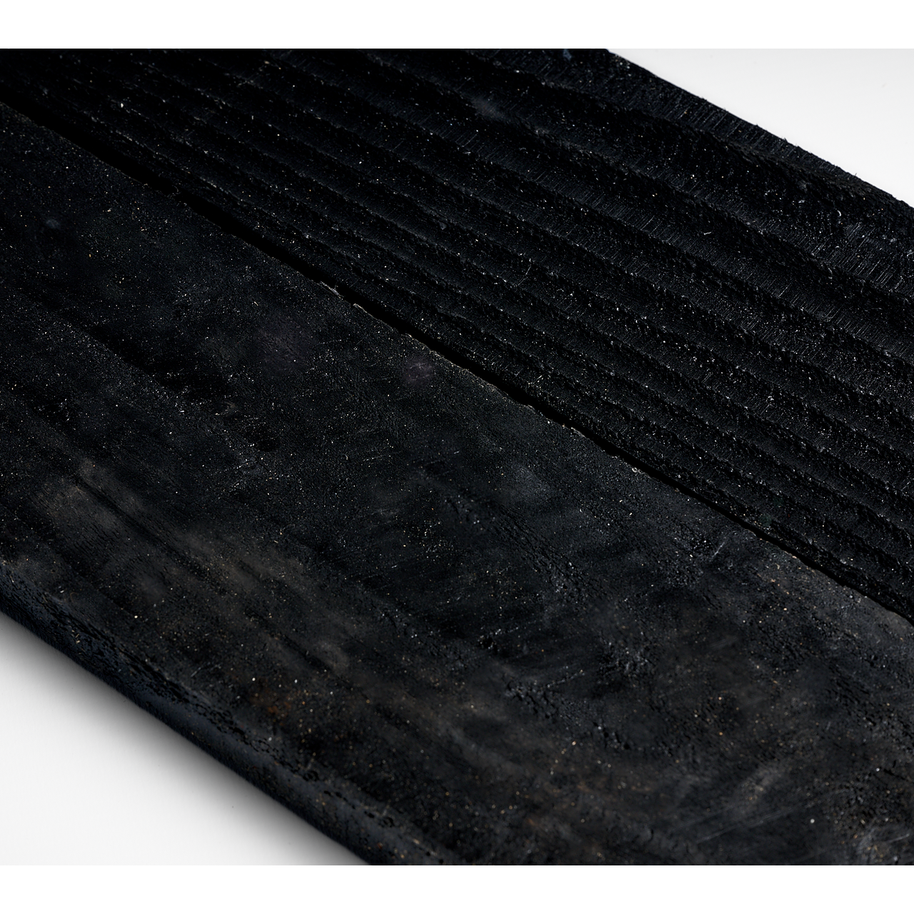 Douglas plank 2,2x10cm fijnbezaagd zwart 2m