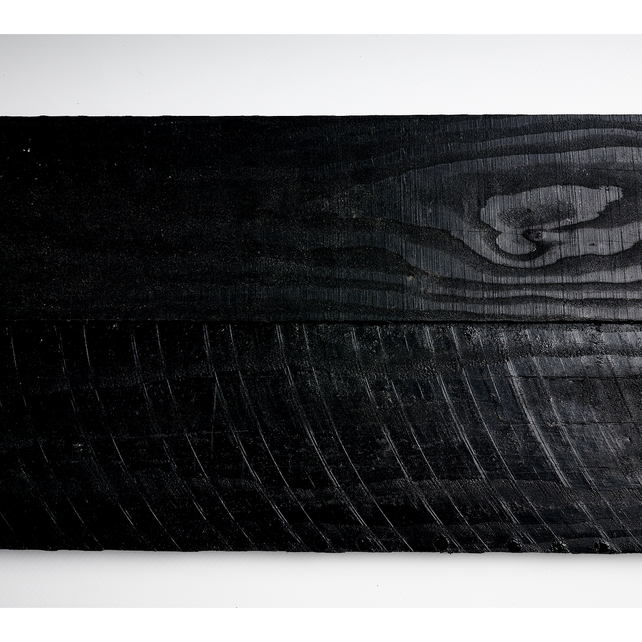 Douglas plank 2,2x15cm fijnbezaagd zwart 2m