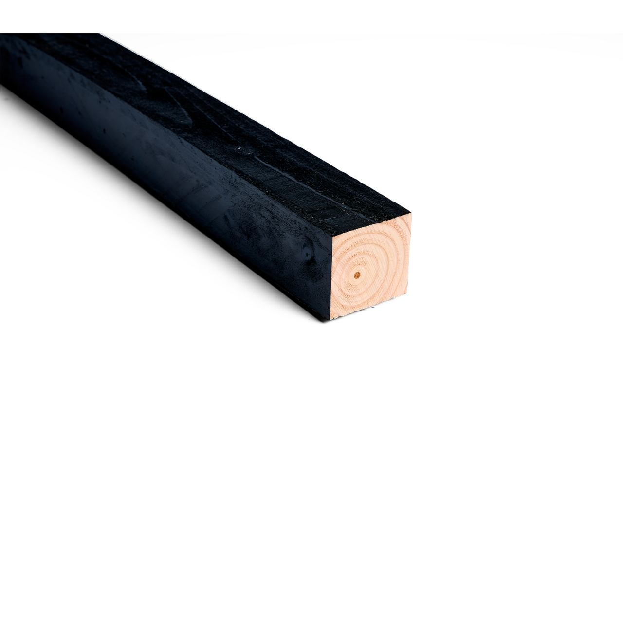 Douglas regel 5x5cm fijnbezaagd zwart 4m