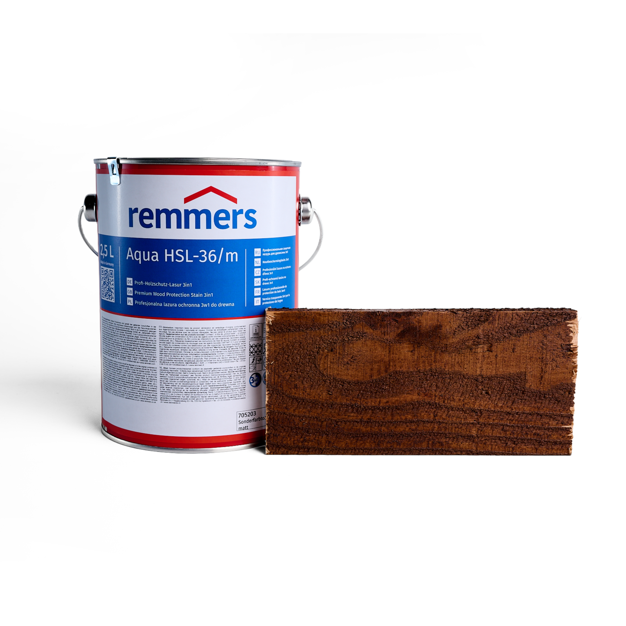 Remmers beits Aqua HSL-36 Walnoot RC-380 2,5 ltr.