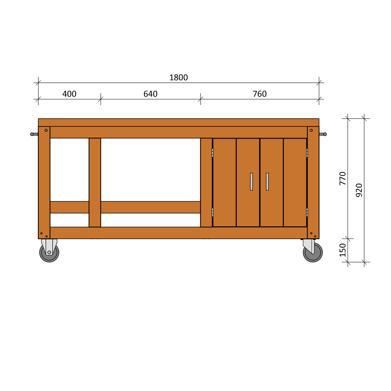 Bouwpakket BBQ Tafel Joe Douglas Extra