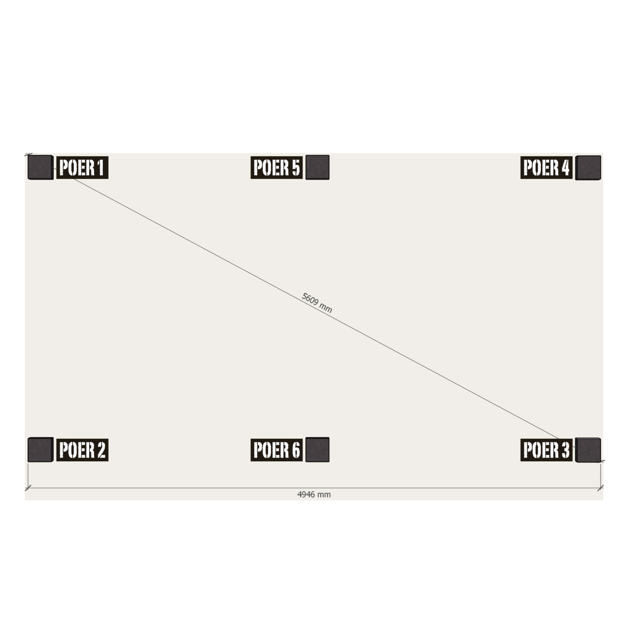 Douglas Overkapping Klassiek 3x5m. | Type 61
