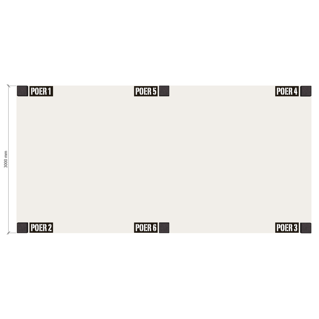 Douglas Overkapping Strak 3x6m. | Type 01