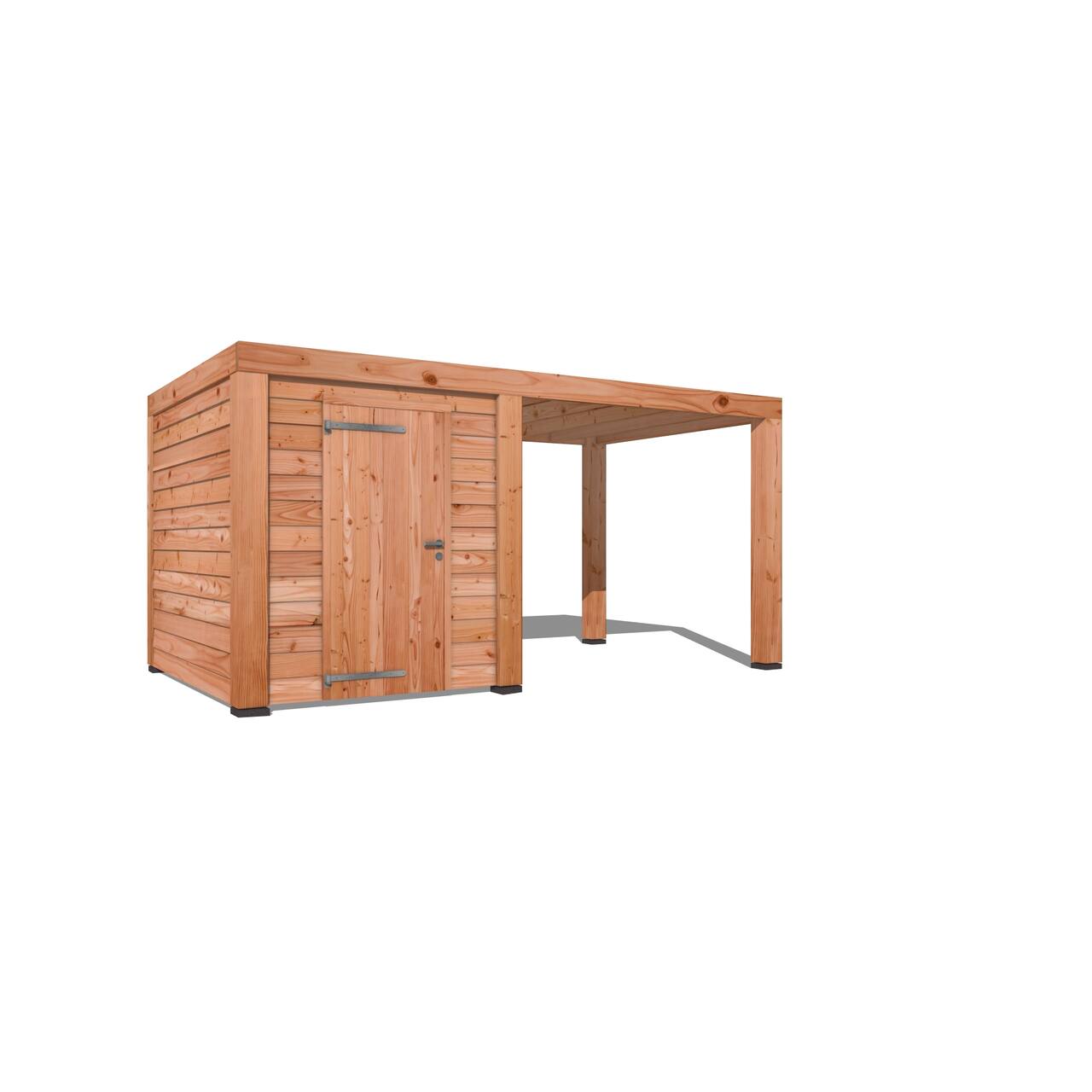 Douglas overkapping Strak FB 300x500cm met schuur
