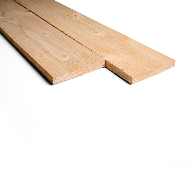 Douglas plank 2,2x15cm fijnbezaagd 2m 01