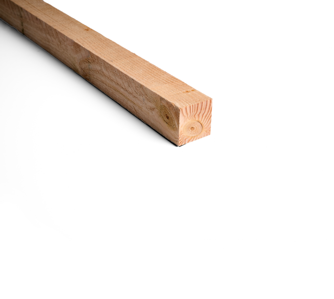 Douglas regel 5x5cm fijnbezaagd 2m 01