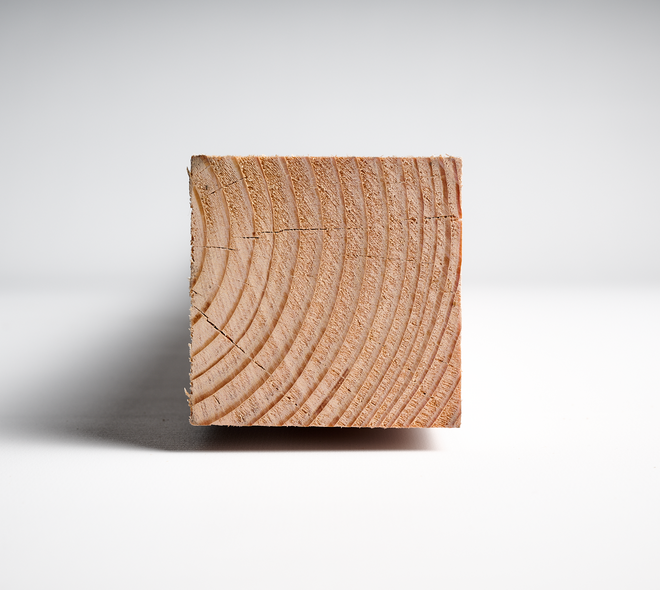 Douglas paal 7x7cm fijnbezaagd 2m 04