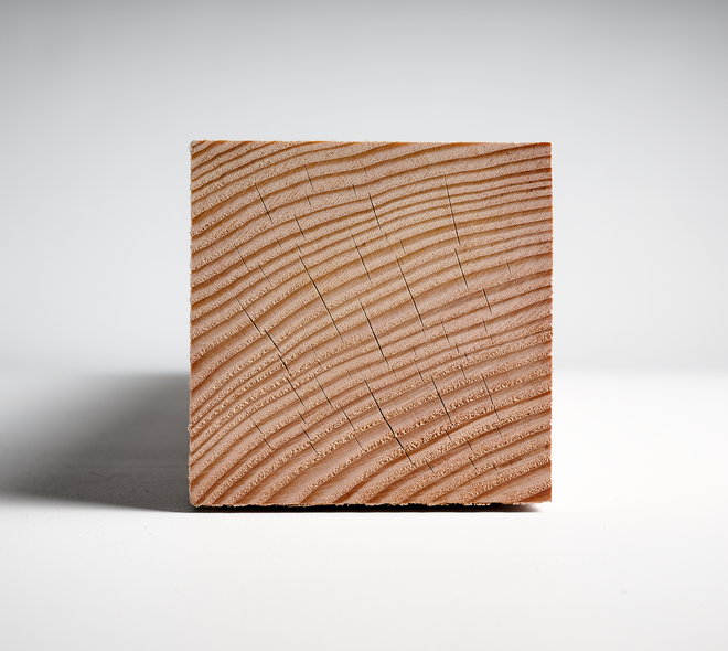 Douglas paal 10x10cm fijnbezaagd 3m 04