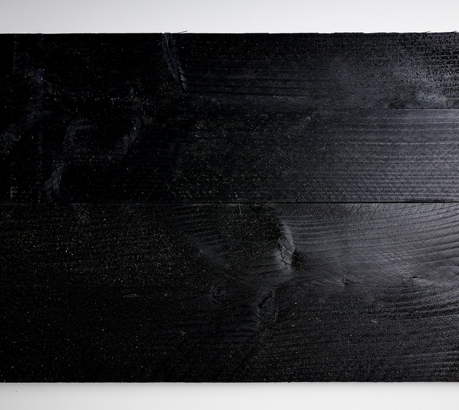 Douglas plank 2,2x20cm fijnbezaagd zwart 2m 05