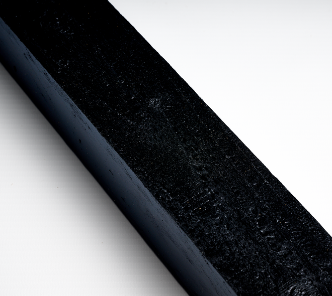 Douglas regel 5x5cm fijnbezaagd zwart 4m 03