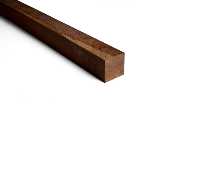Hardhouten paal Azobe 6,5x6,5cm 3m 01