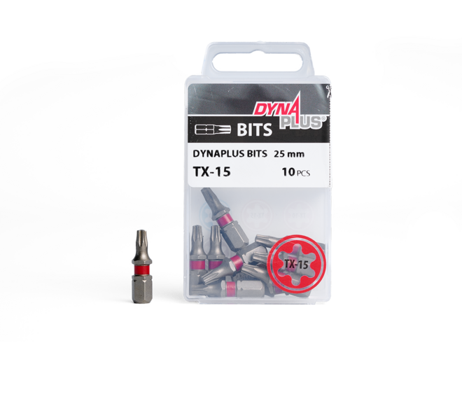 Dynaplus Schroefbit TX-15 Rood (10 stuks) 01
