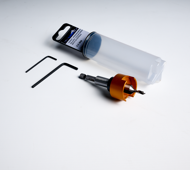 Vector Verstelbare Verzinkboor stopring 4,0mm 02