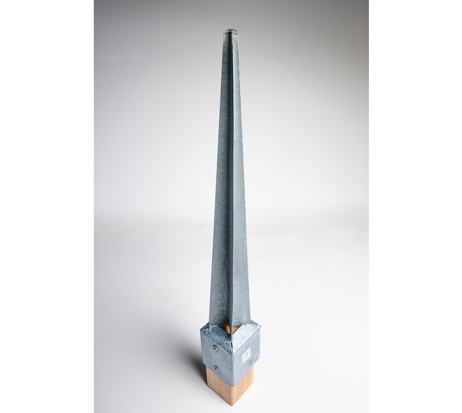 Paalhouder 10x10x90cm verzinkt 03