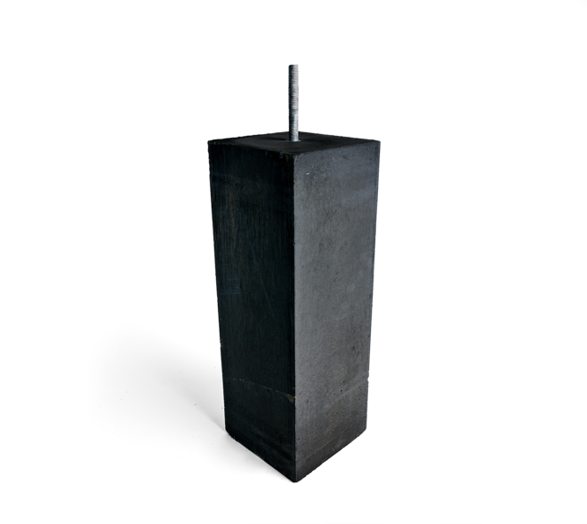 Betonpoer Egaal 20x20x58cm incl. draadeind 01