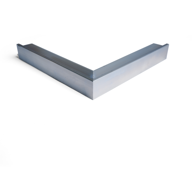 Buitenhoek daktrim 60x64mm aluminium 40x40cm brute 01