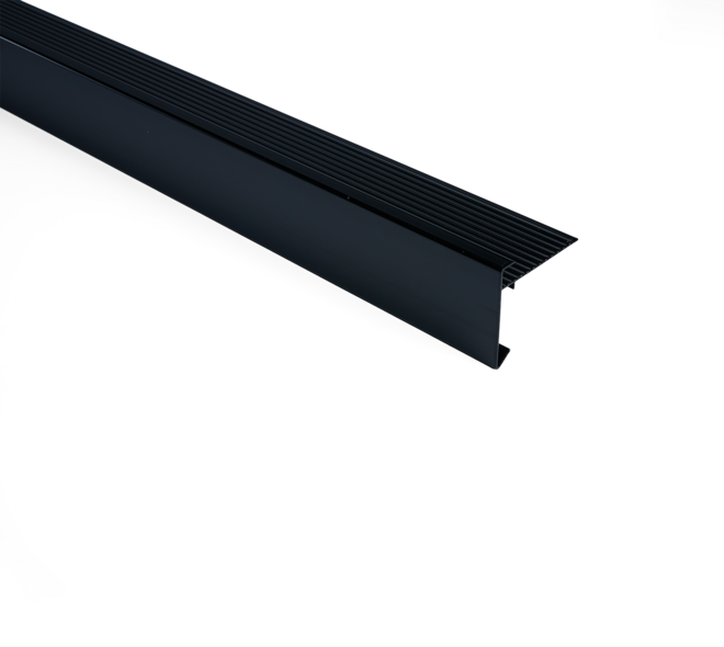 Daktrim 60x64mm aluminium 2,5m zwart 01