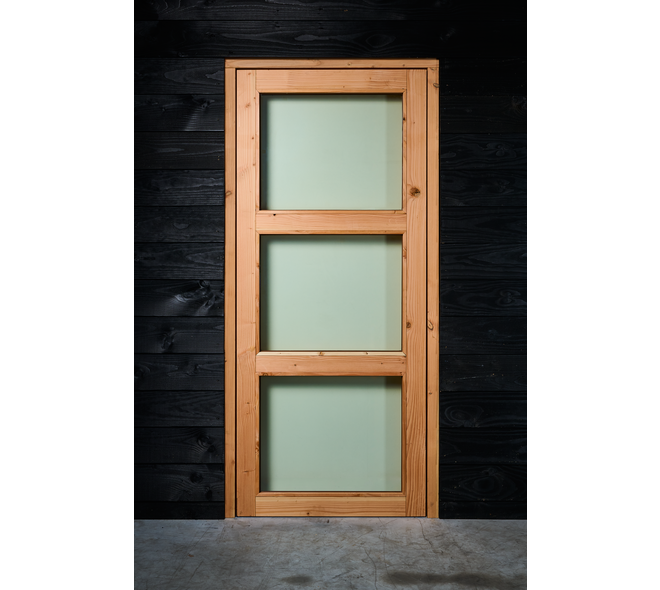 Douglasdeur enkel 3-ruits 88,9x208cm+koz 100x214,7cm LD 01