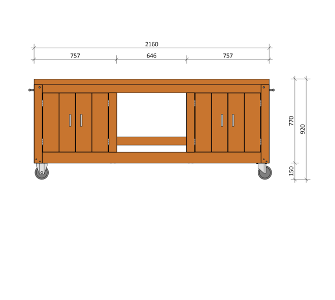 Bouwpakket BBQ Tafel Joe Douglas Groot 04