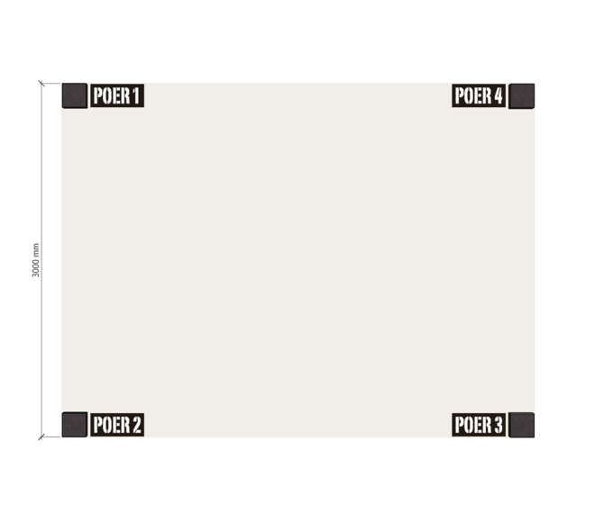 Douglas Overkapping Strak 3x4m. |  type 12 04