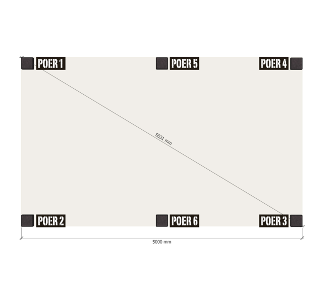 Douglas Overkapping Strak 3x5m. | Type 22 met schuur 05