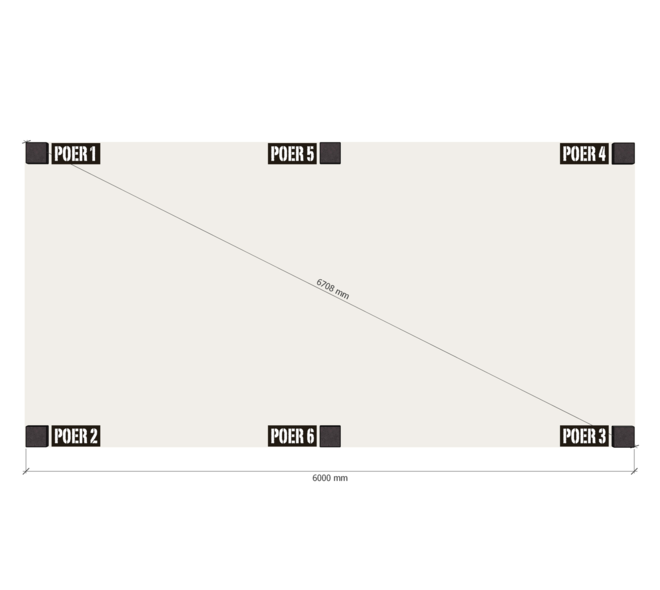 Douglas Overkapping Strak 3x6m. | Type 01 05