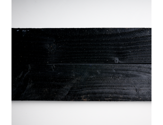 Douglas plank 2,2x10cm fijnbezaagd zwart 2m 05