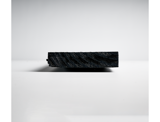 Douglas plank 2,2x10cm fijnbezaagd zwart 2m 06