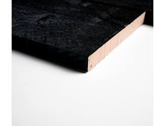 Douglas plank 2,2x20cm fijnbezaagd zwart 2m 02