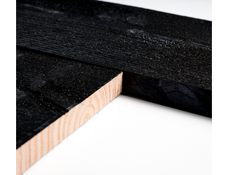 Douglas plank 2,2x20cm fijnbezaagd zwart 2m 03