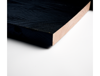 Douglas plank 2,7x25cm fijnbezaagd zwart 4m 03