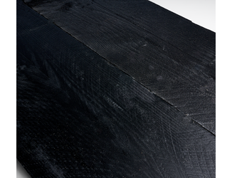 Douglas plank 2,7x25cm fijnbezaagd zwart 4m 04