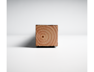 Douglas regel 5x5cm fijnbezaagd zwart 4m 05
