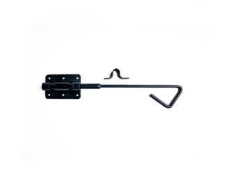 Staartgrendel zwart gepoedercoat 40cm