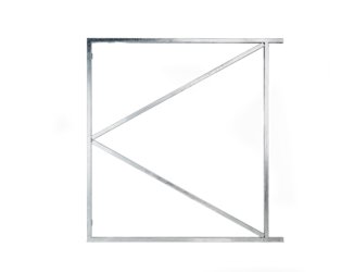 Verstelbare poortframe verzinkt 150x155cm