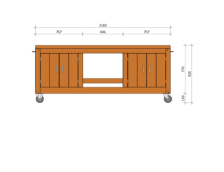 Bouwpakket BBQ Tafel Joe Douglas Groot 04