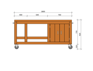 Bouwpakket BBQ Tafel Joe Douglas Extra 02