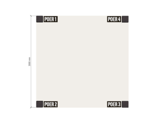 Douglas Overkapping Strak 3x3m. | Type 12 04