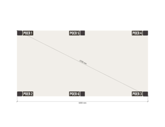 Douglas Overkapping Strak 3x6m. | Type 01 05